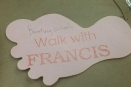 Pope Francis is expected to visit Catholic University of America's campus on Sept. 23 during his visit to D.C. He's encouraging people of all faiths to take the "Walk with Francis" pledge by performing community service. (WTOP/Kathy Stewart)