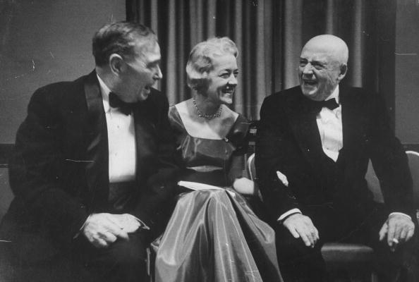 Joseph W. Martin, Jr., Margaret Chase Smith and Sam Rayburn (L-R) during a social event at time of opening of congress. Republican Margaret Chase Smith of Maine was elected to the U.S. Senate; she became the first woman to serve in both houses of Congress. (Photo by Paul Schutzer/The LIFE Picture Collection/Getty Images)