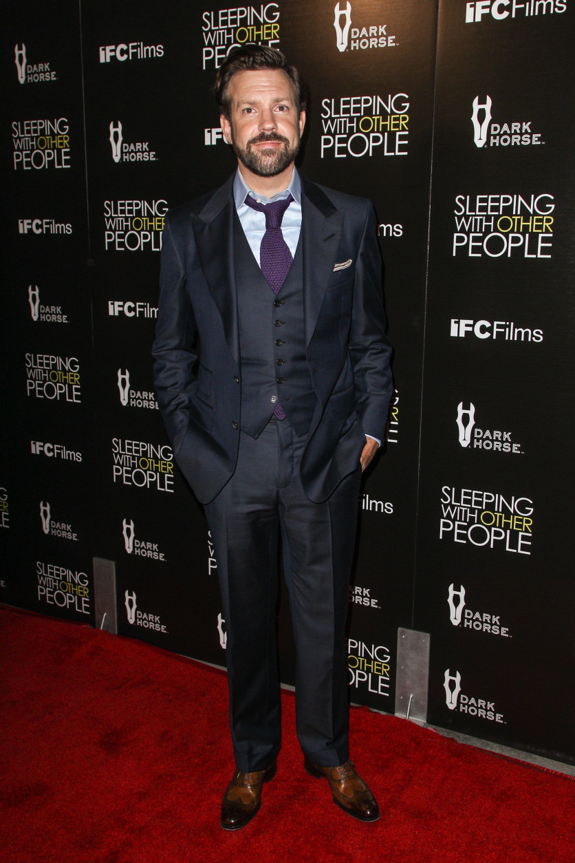 Comedian Jason Sudeikis is 40 on Sept. 18. Here, Sudeikis, attends the premiere of "Sleeping with Other People" at Arclight Hollywood on Wednesday, September 9, 2015 in Los Angeles. (Photo by Paul A. Hebert/Invision/AP)