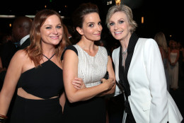 Amy Poehler, and from left, Tina Fey, and Jane Lynch attend the 67th Primetime Emmy Awards on Sunday, Sept. 20, 2015, at the Microsoft Theater in Los Angeles. (Photo by Alex Berliner/Invision for the Television Academy/AP Images)