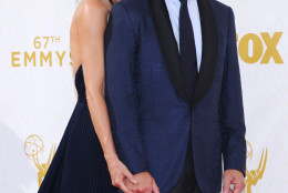 IMAGE DISTRIBUTED FOR THE TELEVISION ACADEMY - Felicity Huffman, left, and William H. Macy arrive at the 67th Primetime Emmy Awards on Sunday, Sept. 20, 2015, at the Microsoft Theater in Los Angeles. (Photo by Vince Bucci/Invision for the Television Academy/AP Images)