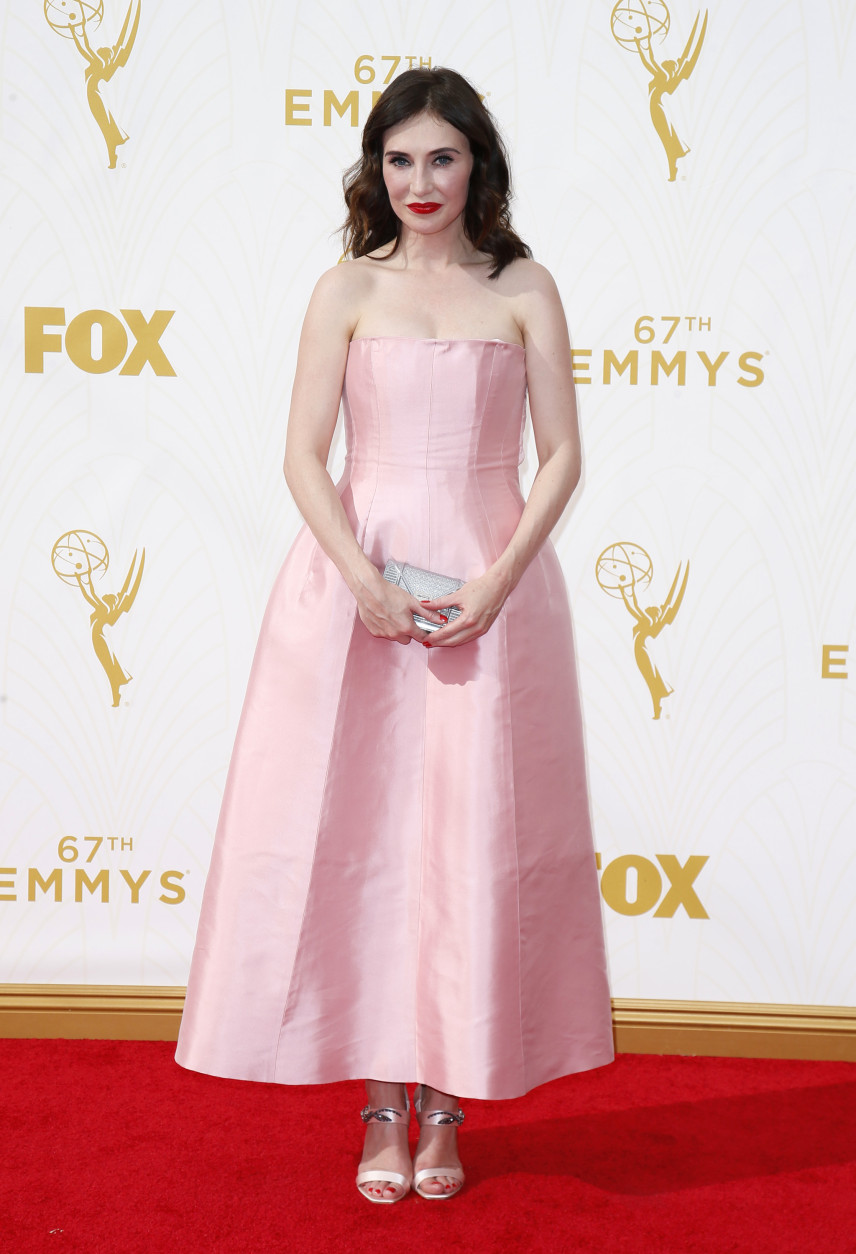 IMAGE DISTRIBUTED FOR THE TELEVISION ACADEMY - Carice van Houten arrives at the 67th Primetime Emmy Awards on Sunday, Sept. 20, 2015, at the Microsoft Theater in Los Angeles. (Photo by Danny Moloshok/Invision for the Television Academy/AP Images)