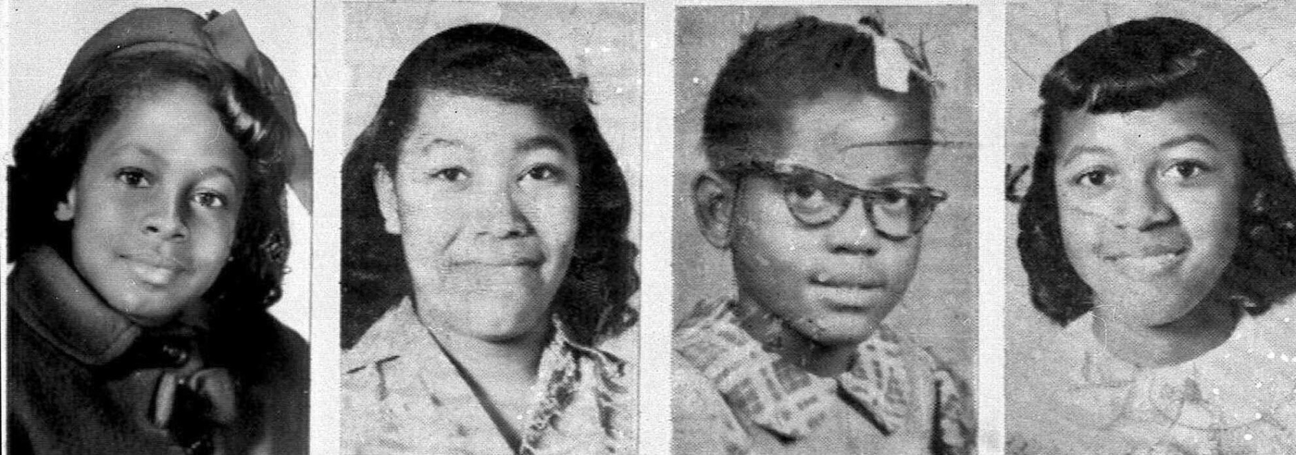 Denise McNair, 11; Carole Robertson, 14; Addie Mae Collins, 14;  and Cynthia Wesley, 14; from left, are shown in these 1963 photos. A former Ku Klux Klansman, Thomas Blanton Jr., 62,  was convicted of murder Tuesday, May 1, 2001, for the Sixteenth Street Baptist Church bombing that killed the four girls on Sept. 15, 1963.  (AP Photo)