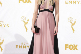 IMAGE DISTRIBUTED FOR THE TELEVISION ACADEMY - Joanne Froggatt arrives at the 67th Primetime Emmy Awards on Sunday, Sept. 20, 2015, at the Microsoft Theater in Los Angeles. (Photo by Danny Moloshok/Invision for the Television Academy/AP Images)
