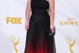 IMAGE DISTRIBUTED FOR THE TELEVISION ACADEMY - Jamie Brewer arrives at the 67th Primetime Emmy Awards on Sunday, Sept. 20, 2015, at the Microsoft Theater in Los Angeles. (Photo by Vince Bucci/Invision for the Television Academy/AP Images)