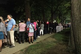 Lines to see the pope's address to Congress began before 5 a.m. Thursday. (WTOP/Dennis Foley)