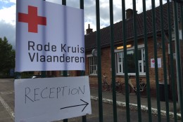 The Belgian Red Cross has set up a reception center for migrants in Sijsele. (WTOP/Kate Ryan)