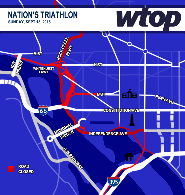 Road closures expected for Sunday’s triathlon