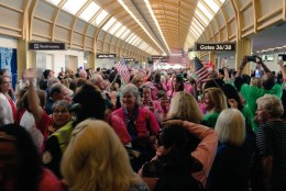 The first ever all-female Honor Flight arrives at Reagan National Airport. (Courtesy @Reagan_Airport)
