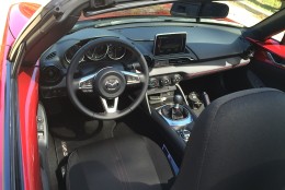 The interior is very driver-focused, with easy-to-see gauges. (WTOP/Mike Parris)