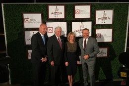 Cal Ripken, Jr., Congressman Steny Hoyer, CNN's Dana Bash -- who hosted the event -- and Kevin Spacey are seen here at the Monday night event. (WTOP/Michelle Basch)