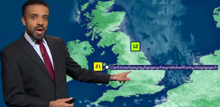 Watch how TV weatherman handles barely pronounceable location (Video)