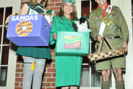 Harper and Margo with their human Girl Scouts and one Eagle Scout. (Shannon Finney Photography)