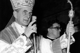 Giovanni Battista Card. Montini, Archbishop of Milan, preaching during religious ceremony on "Corpus Christi" day, in Milan June 13, 1963. He was elected new Pope June 21 with name of Paul VI. (Ap Photo)