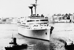 Recent undated  picture of cruise ship Achille Lauro reportedly  jacked on Monday, Oct. 7, 1985 in the Mediterranean off the Egyptian coast group of Palestinians. (AP Photo)