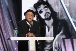 Art Garfunkel speaks at the 2014 Rock and Roll Hall of Fame Induction Ceremony on Thursday, April, 10, 2014 in New York. (Photo by Charlse Sykes/Invision/AP)