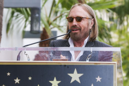 Tom Petty speaks at a ceremony honoring Jeff Lynne with a star on The Hollywood Walk of Fame on Thursday, April 23, 2015, in Los Angeles. (Photo by Rich Fury/Invision/AP)