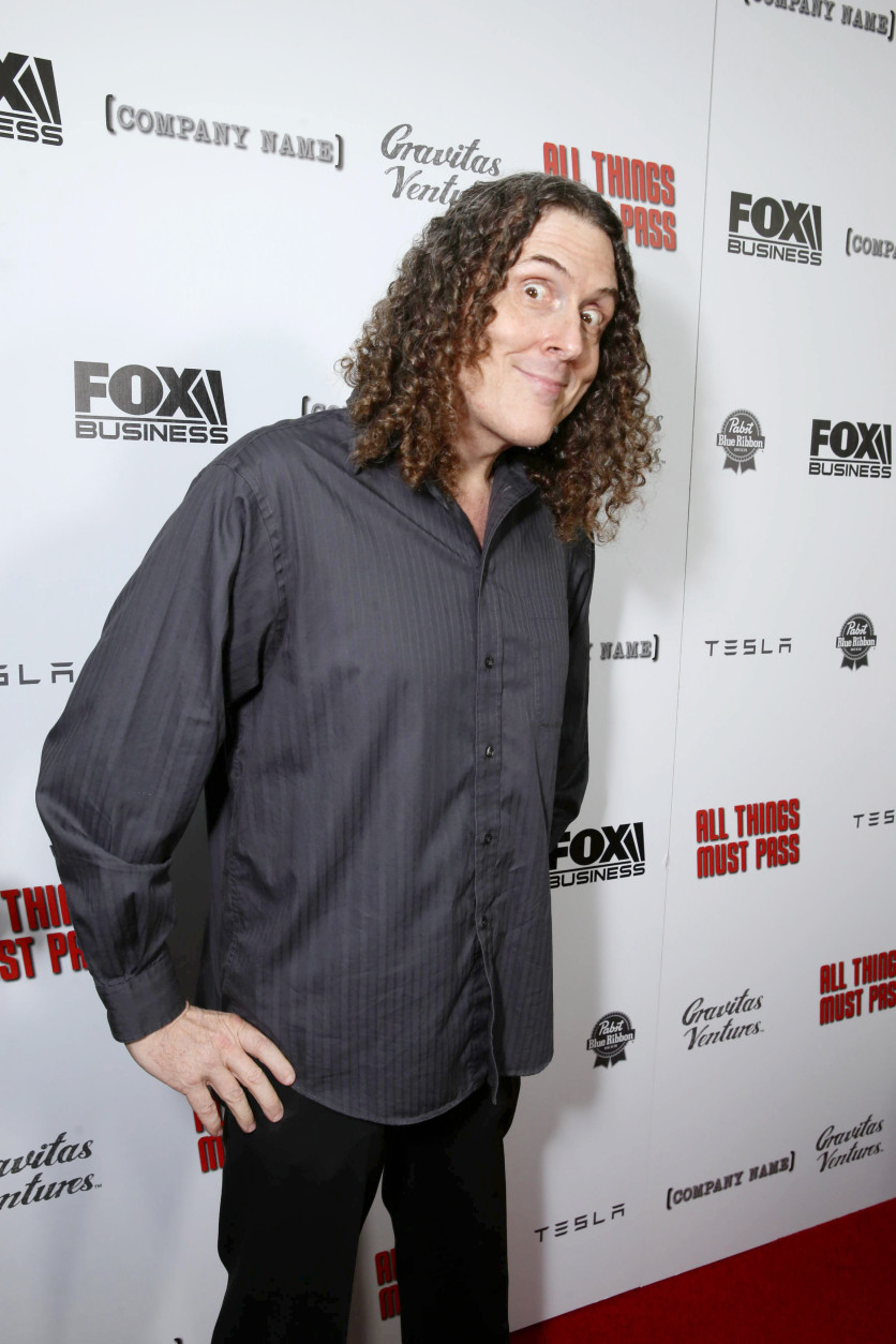 "Weird Al" Yankovic at the Los Angeles premiere of ALL THINGS MUST PASS on October 15, 2015 in Los Angeles, CA. (Photo by Eric Charbonneau/Invision for Gravitas Ventures/AP Images)