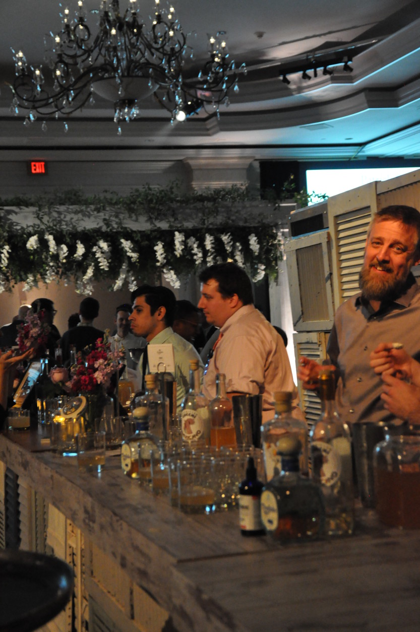 Mixologists catch a breather at the fourth annual Chefs for Equality event on Oct. 20. (WTOP/Rachel Nania)