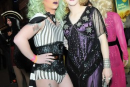 Corey Reid -- aka Dita van Damme -- in her first High Heel Race, posing with Audrey St. Clair. (Courtesy Shannon Finney, www.shannonfinneyphotography.com)