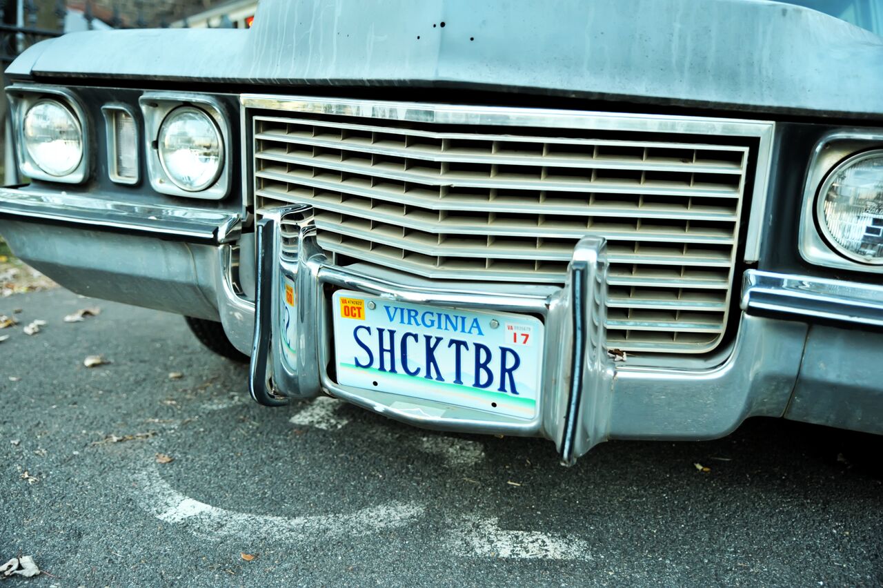Here’s a look at the hearse’s license plate. (Courtesy Shannon Finney, www.shannonfinneyphotography.com)