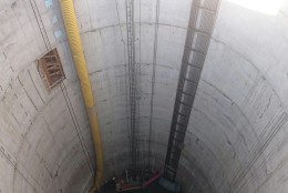 A look down the tunnel system's vertical shift. (WTOP/Dennis Foley)