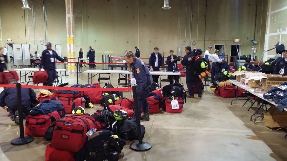 Fairfax County's Task Force 1 prepares for deployment to South Carolina. (Courtesy Fairfax County Fire & Rescue, Captain Randy Bittinger)
