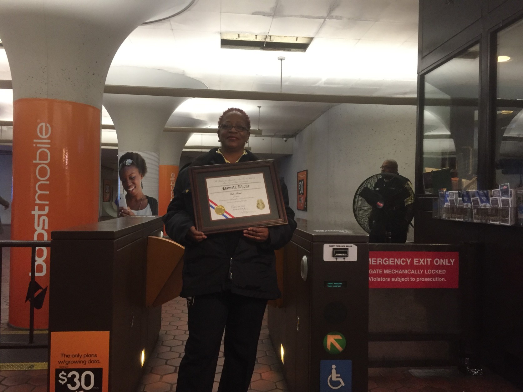 Rohne is a station manager with Metro. (WTOP/Mike Murillo)