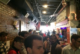 A view from the back of Atlas Arcade on H Street, which was rented out for the tournament. (WTOP/Noah Frank)