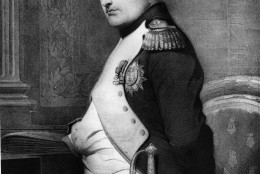circa 1810:  Emperor Napoleon Bonaparte (1769 - 1821) in military uniform.  Original Publication: From a painting by Delaroche.  (Photo by Hulton Archive/Getty Images)