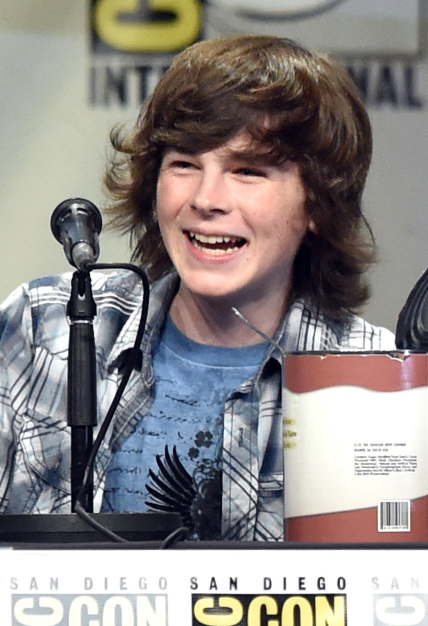 SAN DIEGO, CA - JULY 25:  Actor Chandler Riggs attends AMC's "The Walking Dead" panel during Comic-Con International 2014 at San Diego Convention Center on July 25, 2014 in San Diego, California.  (Photo by Kevin Winter/Getty Images)