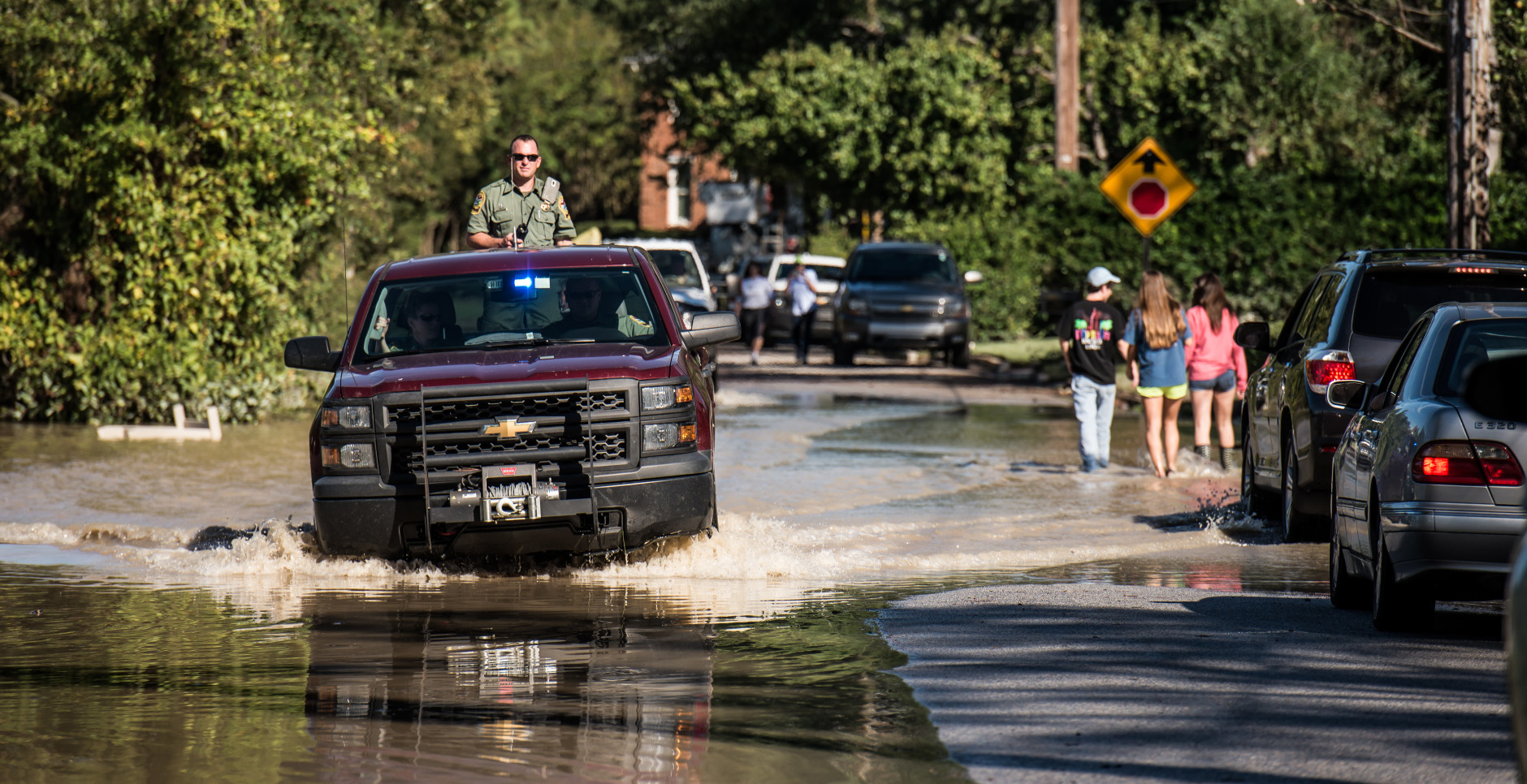 COLUMBIA, SC - OCTOBER 6:   October , 2015 in Columbia, South Carolina. The state of South Carolina experienced record rainfall amounts over the weekend and continues to face resulting flooding. (Photo by Sean Rayford/Getty Images)