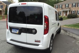 The rear doors open left first then the right door next – a difference from the usual American vans. (Photo: WTOP/Mike Parris)