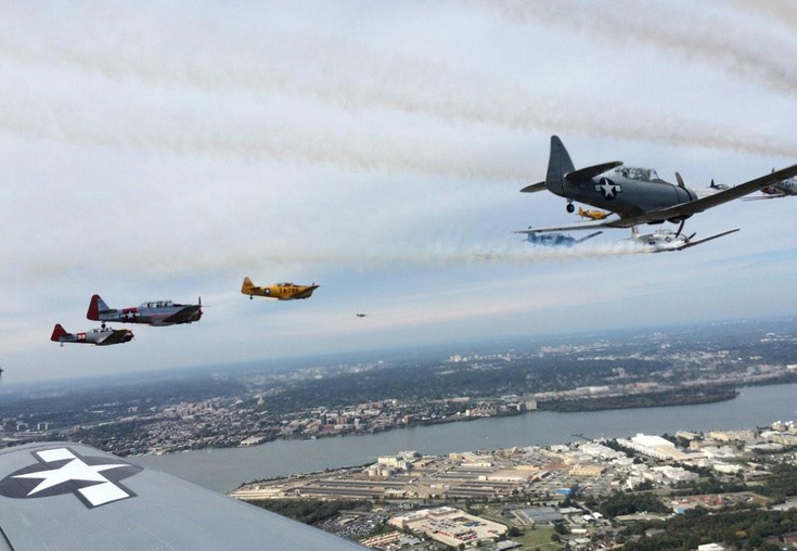 The Pentagon flyover is scheduled to happen at 12:30 p.m. on Friday. (Photo by Culpeper Air Fest)