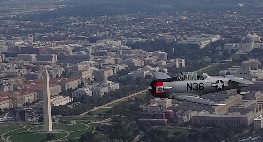 Pentagon flyover features World War II era aircraft