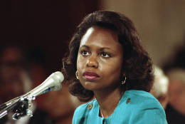 Head and shoulder shots of Anita Hill, University of Oklahoma Law Professor, who testified, that she was sexually harassed by Clarence Thomas. 1991 photo. (AP Photo)