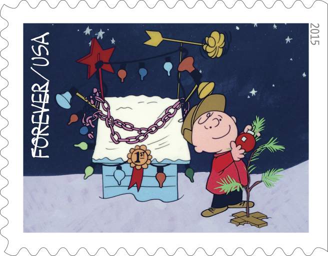Charlie Brown Christmas Forever Stamps - Booklet of 20