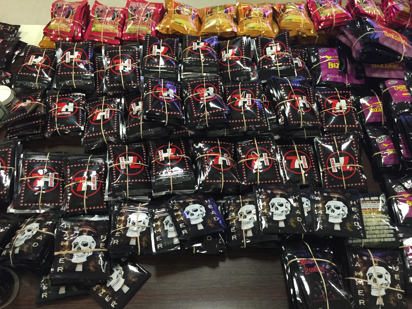 Prince George's County police announced Friday that in one week they seized nearly 1,700 packs of synthetic drugs. (WTOP/Andrew Mollenbeck)