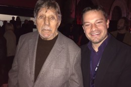 WTOP Entertainment Editor Jason Fraley at the ceremony with William Peter Blatty, writer of "The Exorcist." (Photo: WTOP/Jason Fraley)