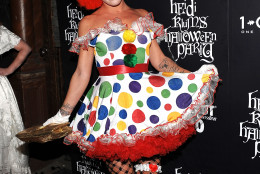 Singer Pink attends Heidi Klum's annual Halloween party at 1Oak on Friday, Oct. 31, 2008 in New York. (AP Photo/Evan Agostini)