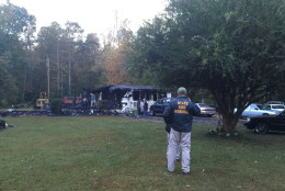 A grandmother and grandson died in a fire in Hughesville, Maryland Oct. 14, 2015. (WTOP/Kristi King)