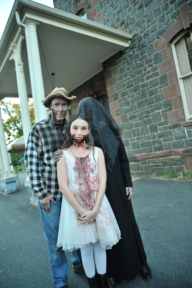 Shocktober is a family affair for George, Mary and their daughter Brigid Pellicano. (Courtesy Shannon Finney, www.shannonfinneyphotography.com)