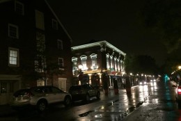 Rain in Old Town, Alexandria, Va., Saturday morning. (WTOP/Dennis Foley)