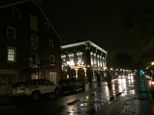 Rain in Old Town, Alexandria, Va., Saturday morning. (WTOP/Dennis Foley)
