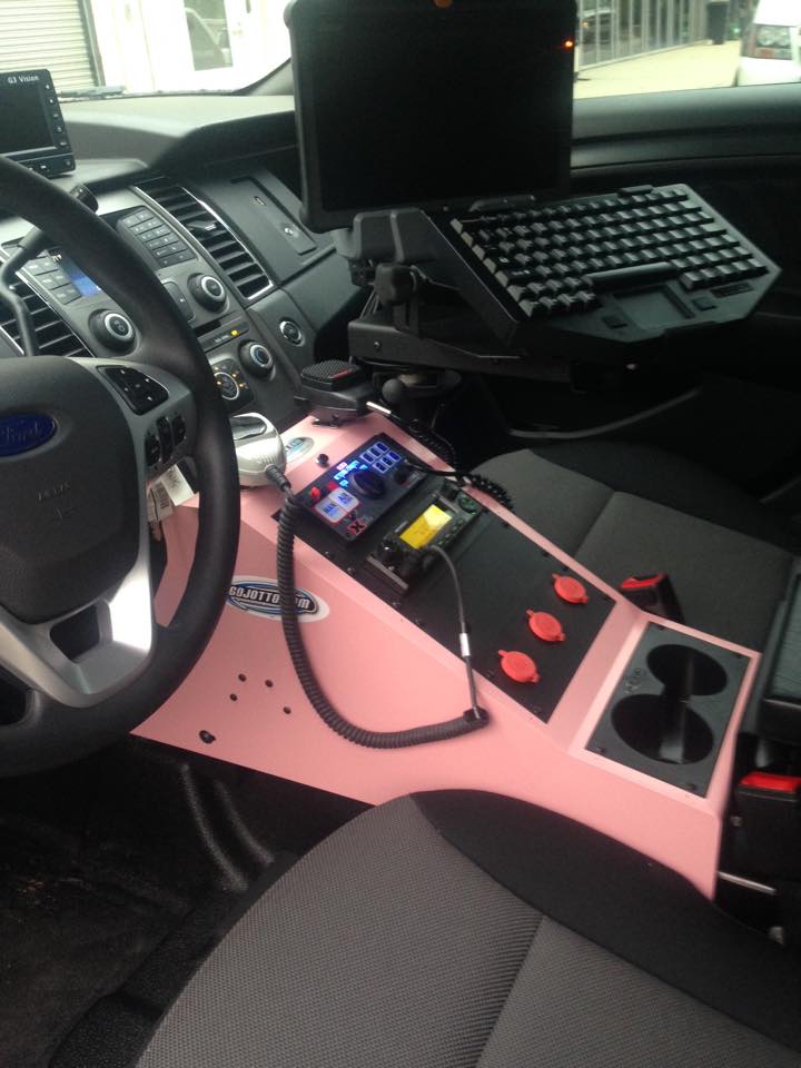 Manassas Park Police hope the pink Ford Interceptor will raise awareness about breast cancer (Photo: City of Manassas Park Police)