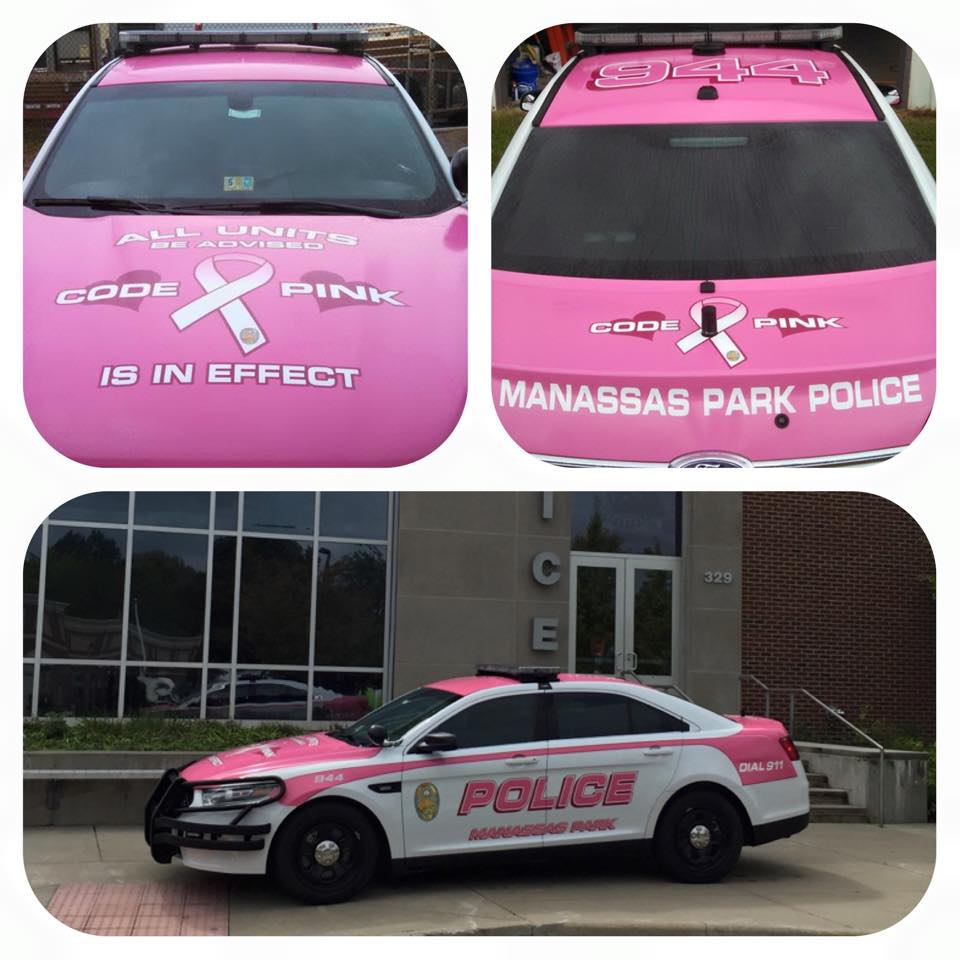 Manassas Park Police hope the pink Ford Interceptor will raise awareness about breast cancer (Photo: City of Manassas Park Police )