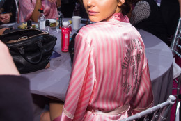 Kendall Jenner appears backstage in hair and makeup at the 2015 Victoria Secret Fashion Show at the Lexington Armory on Tuesday, Nov. 10, 2015, in New York. The Victorias Secret Fashion Show will air on CBS on Tuesday, December 8th at 10pm EST. (Photo by Charles Sykes/Invision/AP)