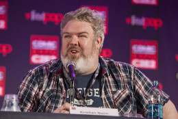 Actor Kristian Nairn during the Game of Thrones panel at the Chicago Comic &amp; Entertainment Expo at McCormick Place on Friday, April 25, 2014, in Chicago. (Photo by Barry Brecheisen/Invision/AP)