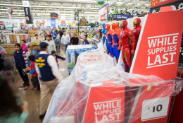 IMAGE DISTRIBUTED FOR WALMART -Customers save big at Walmart's Black Friday shopping event on Thursday, Nov. 26, 2015 in Rogers, Ark. Hundreds of customers at Walmart stores across the country took advantage of deals on top items, like televisions, video game consoles, and toys. Easy shopping continues in Walmart stores and on Walmart.com through the holidays. (Photo by Gunnar Rathbun/Invision for Walmart/AP Images)