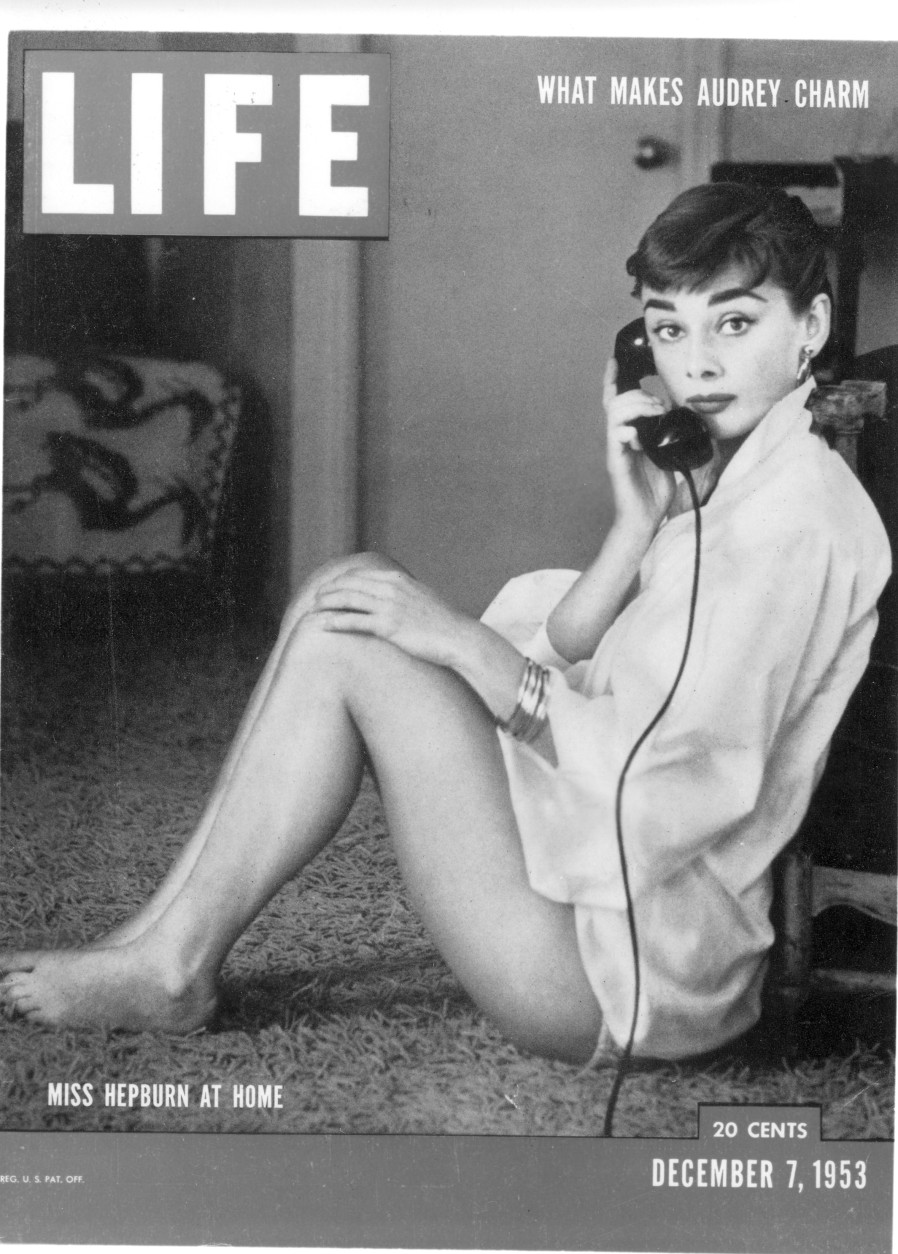 Actress Audrey Hepburn is seen on the cover of Life magazine, Dec. 7, 1953.  (AP Photo)